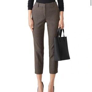 Theory Treeca Dotted Jacquard Cropped Straight Leg Trouser Pants [Size 4]